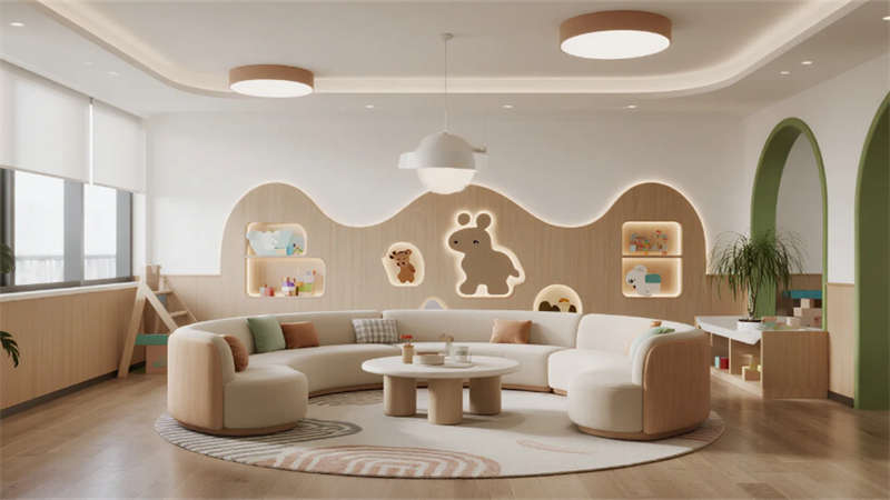 自然童趣與簡(jiǎn)約美學(xué)融合，合肥親子度假民宿裝修設(shè)計(jì)效果圖