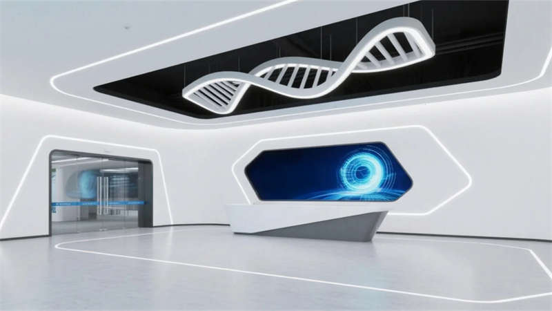 科技創(chuàng)新，簡(jiǎn)約空間——合肥生物制藥廠(chǎng)展廳裝修設(shè)計(jì)效果圖