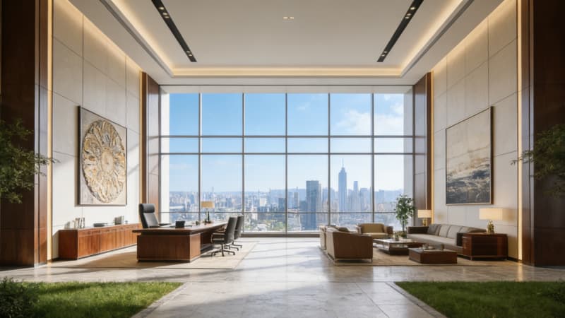 合肥3000平企業(yè)辦公室設(shè)計(jì)方案，現(xiàn)代簡(jiǎn)約高端辦公空間定制