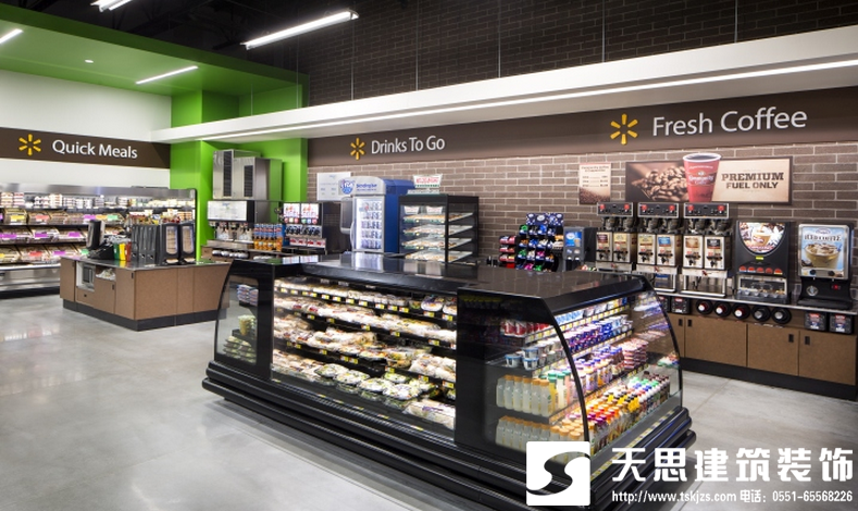 合肥比那里的裝修設(shè)計時尚與實用的結(jié)合，便利店裝修，便利店設(shè)計